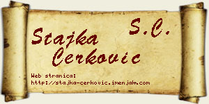 Stajka Čerković vizit kartica